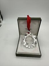 Christofle France Silver Plate Christmas Bows and Gift 1997 Ornament  MIB   picture