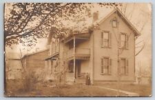 RPPC Two-Story House w Upper & Lower Porches & Mom Postcard RPP082 picture