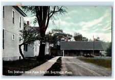 1907 The Station From Main Street Sheffield Housatonic Massachusetts MA Postcard picture