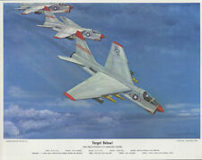 US Navy Ling-Temco-Vought A-7A Fighter Target Below Hubbell print 1966 picture