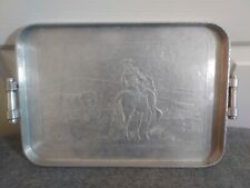 Arthur Armour Aluminum Tray Rare Cowboy and  Covered Wagon Scene picture