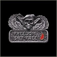 Freedom Isn't Free BIKER PIN W/  LOCKING BACK FOR VEST JACKET LEATHER DENIM picture