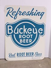 BUCKEYE Root Bear Vintage Bar Advertisement Sign 24x18 Metal FO picture