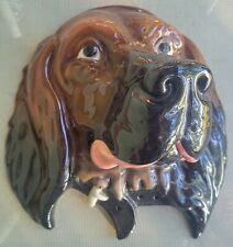 BIG Antique Vintage BESWICK Figural Dog Double String Holder Nose Dispenser RARE picture