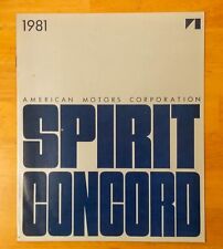 1981 AMC American Motors Spirit Concord Car Dealer Magazine Brochure Vintage picture