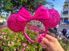 Bow Orchid Disneyland Ears Hot Pink Disney Parks Magenta Headband Sequin picture