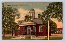 Williamsburg VA-Virginia, Old Courthouse, Antique, Vintage c1940 Postcard picture