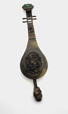A 6.5“ Chinese vintage bronze Lute-shaped bronze lock picture