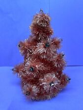 Vintage Glolite Red Visca Garland Tabletop Glass Tube 17 Light Christmas Tree picture