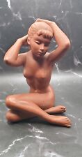Vintage 1960 Terracotta Ceramics Sculpture of Naked Woman by Goebel West Germany picture