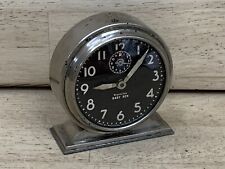 Antique Silver Westclox Baby Ben 1930s Alarm Clock Black Luminates - WORKS GREAT picture