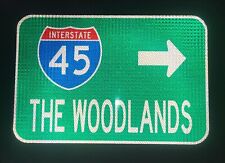 THE WOODLANDS Interstate 45 Texas route road sign 18
