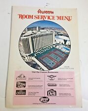 1982 Vintage Restaurant Menu Aladdin Hotel Room Service Menu picture