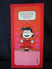 Vintage Large 1976 Hallmark Snoopy Lucy Trifold Valentine Card ~ 10