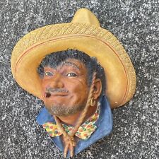 Bosson England Chalkware Pancho Mexican Sombrero Francisco Villa Art ❤️blt17j1 picture