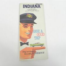 VINTAGE 1965-1966 SUNOCO SUN OIL COMPANY MAP OF INDIANA TOURING GUIDE GAS OIL picture