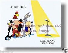 🔴 Speechless Mel Blanc Bugs Bunny Daffy Duck tribute Warner Bros 8x10 Brand picture
