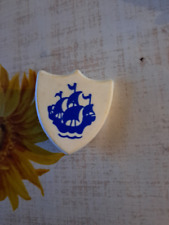 Blue Peter Original Pin Badge , Blue on White , Vintage picture