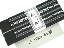 Japanese Men's Traditional KAKU OBI Cotton 100% Black with Manual picture