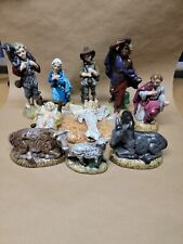 Vintage 1976 Ceramic Nativity Set of 11 HOLY FAMILY & ANIMALS BR 76  picture