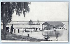 Magnolia Springs Florida FL Postcard Magnolia Springs Hotel Boat Landing c1940 picture