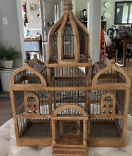 Antique wooden/metal taj mahal style bird cage , 19th century era Vintage picture