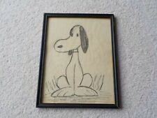 Original VINTAGE Peanuts Snoopy Sketch Drawing Cel Cell Scarce & RARE ~ picture