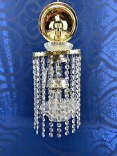 Bleikristall Vintage Brass Cut Crystal Ceiling Chandelier Germany Regency MCM￼￼￼ picture