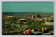 Honolulu HI-Hawaii, Birds Eye View of Downtown, Antique Vintage Postcard picture