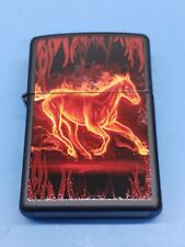 Zippo 28304 Black Matte Horse Flaming picture