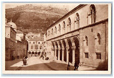 Dubrovnik Yugoslavia Postcard King Tomislav Square With Rectors Palace c1940's picture