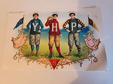 Embossed 1895 Yale Harvard Princeton Football Players 1933 Cigar Box Label picture