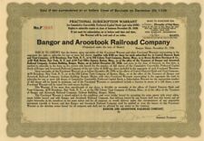 Bangor and Aroostook Railroad Co. - Stock Certificate - Railroad Stocks picture