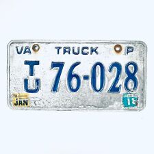 2018 United States Virginia Permenant Truck License Plate TU 76-028 picture