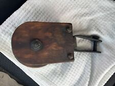 Vintage Wooden Block And Tackle Pulley picture
