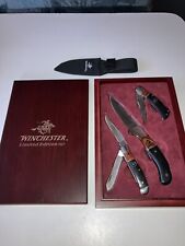 Winchester 2007 Limited Edition Two Tone Wood Inlay Gift Set Pocket Knife Set picture