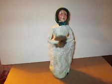 Byers Choice 1991 Victorian Woman Wearing Light Green Dress with Lace Overlay picture