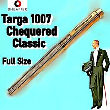 Sheaffer Targa 1007 Fountain Pen Chequered 14K GOLD Nib  Medium 23K Excellent picture