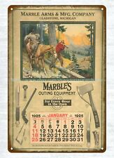 1925 CALENDAR MARBLE'S Outing Equipment PHILLIP GOODWIN hunting wildlife art picture