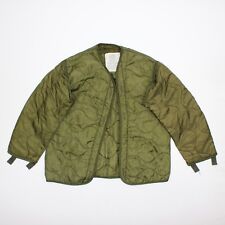 Vintage US Army Cold Weather Coat Liner Mens Small Olive Quilted 1981 Gibraltar picture