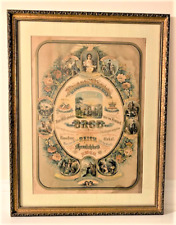 Antique Lord's Prayer in German Framed Illustrated Lithograph Print picture