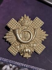 WW1 Highland Light Infantry Cap Badge KC HLI White Metal 2 Lugs ANTIQUE Original picture