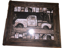 Large Handmade Wooden Picture Frame 25.5” X 22” With Photo Stained Solid Wood picture