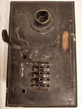 Antique 1872 Edwards & Company 8 Button Wood & Metal Wall Telephone Box New York picture