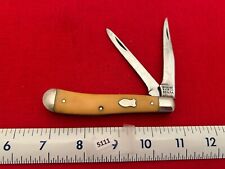 Vintage Schrade Walden USA 293Y Yellow Trapper Pocket Knife picture