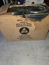 (2) Cans Civil Defense All Purpose Survival Biscuits 12 lbs Sealed June 1963 picture