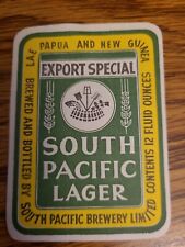 Vintage 1973 South Pacific Lager Export Special Beer Label Papua New Guinea 12oz picture