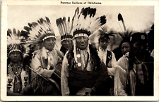 Oklahoma Real Photo RPPC Antique Postcard Pawnee Indians of Oklahoma picture