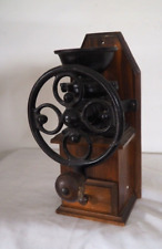 Old wooden grinder with a cast iron wheel, 24 cm picture