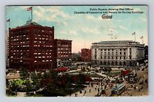Cleveland OH-Ohio, Chamber of Commerce, Public Square, Vintage c1913 Postcard picture